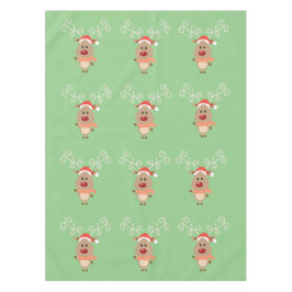 かわいいトナカイの漫画 テーブルクロス