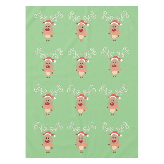 かわいいトナカイの漫画 テーブルクロス (正面)