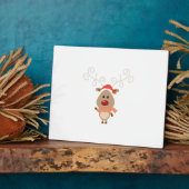 かわいいトナカイの漫画 フォトプラーク (側面)