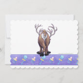 かわいいトナカイの赤ちゃんシャワー 招待状 (裏面)