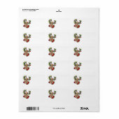 かわいいトナカイカスタマイズスクリスカードラベル ラベル (フルシート)