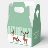 かわいいトナカイカスタム文字ホリデーズオフィスボックス フェイバーボックス (オープン)