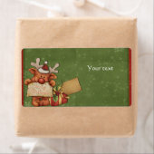 かわいいトナカイデザイン ラベル (インサイチュ)