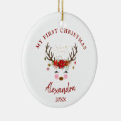 かわいいトナカイベビー1stクリスマスオーナメント セラミックオーナメント (右)