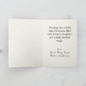 かわいいトナカイレトロクリスマスカード シーズンカード (内部)