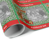 かわいいトナカイ北極あなたの写真クリスマス ラッピングペーパー (ロールコーナー)