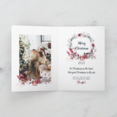 かわいいトナカイ家族1枚メリークリスマス シーズンカード (内部)