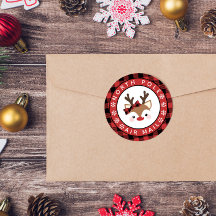 かわいいトナカイ格子弓ノースポールエアメール