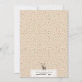 かわいいトナカイ模様のアーストーンまたはカスタムカラー シーズンカード (裏面)