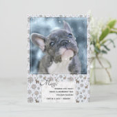 かわいいトナカイ模様パステルブルーまたはカスタムパステルカラー シーズンカード (スタンド正面)