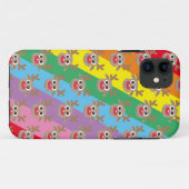 かわいいトナカイ漫画パターンクリスマスレインボー Case-Mate iPhoneケース (裏面(横))