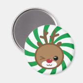 かわいいトナカイ磁石 マグネット (正面/裏面)