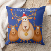 かわいいトナカイ装飾用クッション クッション (ブランケット)