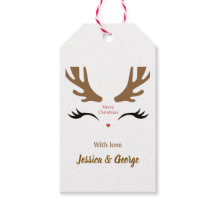 かわいいトナカイ顔モダンメリークリスマスホリデー