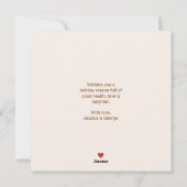 かわいいトナカイ顔モダンメリークリスマス シーズンカード (裏面)