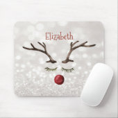 かわいいトナカイ顔、《写真》ぼけ味 マウスパッド (マウス)