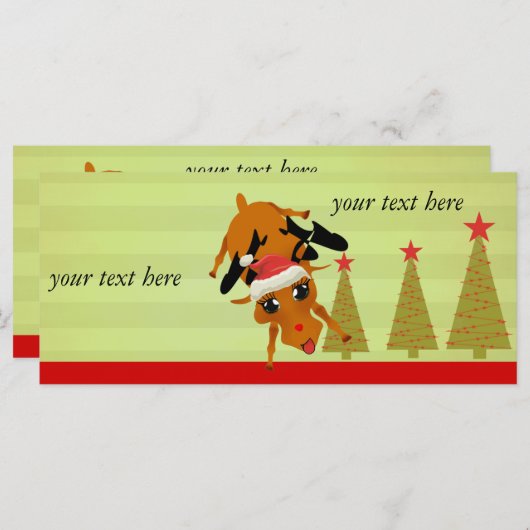 かわいいトナカイ (正面/裏面)