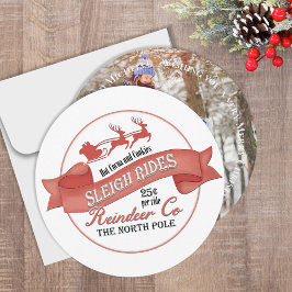 かわいいトナカイ1枚の写真クリスマス 招待状