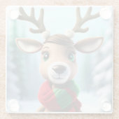 かわいいトナカイ ガラスコースター (裏面)