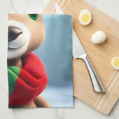 かわいいトナカイ キッチンタオル (四つ折り)