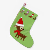 かわいいトナカイ クリスマス ストッキング (正面 (吊り時))
