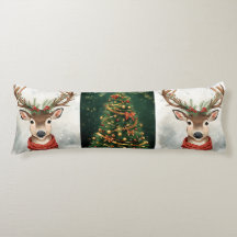 かわいいトナカイ クリスマス ベッド用枕カバー ダクタリーピロー用