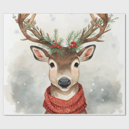 かわいいトナカイ クリスマス ラッピング ペーパー