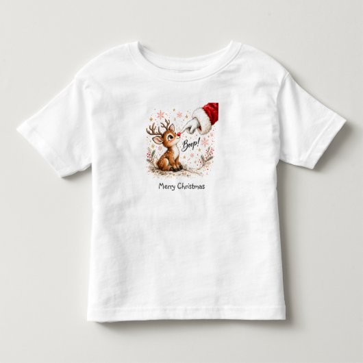 かわいいトナカイ ゲーム トドラーTシャツ (正面)
