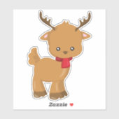 かわいいトナカイ,トナカイ,スカーフ,〔雄ジカの〕枝角 シール (シート)