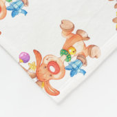 かわいいトナカイ フリースブランケット (角)