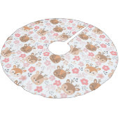 かわいいトナカイ ブラッシュドポリエステルツリースカート (アングル)