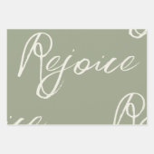 かわいいトナカイ、ボボの虹色クリスマス ラッピングペーパーシート (正面3)