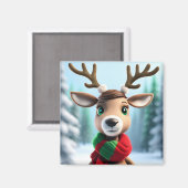 かわいいトナカイ マグネット (正面/裏面)