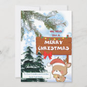 かわいいトナカイ　メリークリスマス シーズンカード (正面)