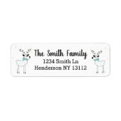 かわいいトナカイ ラベル (正面)