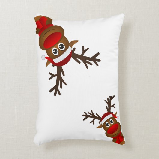 **かわいいトナカイ**枕 アクセントクッション (正面(垂直))