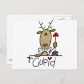 かわいいトナカイTシャツとギフト ポストカード (正面/裏面)