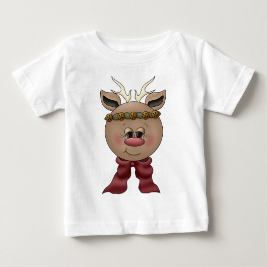 かわいいトナカイTシャツ ベビーTシャツ (正面)