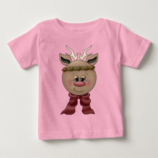 かわいいトナカイTシャツ ベビーTシャツ (正面)