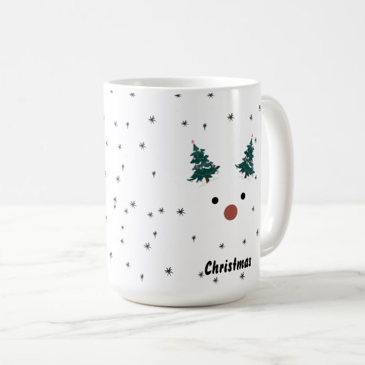 かわいいトナディアガールサンタハット名前をカスタムするクリスマス コーヒーマグカップ (正面右)