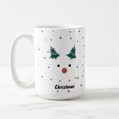 かわいいトナディアガールサンタハット名前をカスタムするクリスマス コーヒーマグカップ (左)