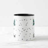 かわいいトナディアガールサンタハット名前をカスタムするクリスマス マグカップ (中央)