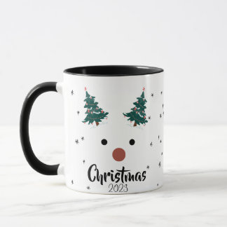 かわいいトナディアガールサンタハット名前をカスタムするクリスマス マグカップ