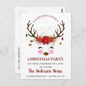 かわいいトナディアクリスマスホリデーディナーパーティー ポストカード (正面/裏面)