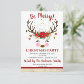 かわいいトナディアクリスマスホリデーディナーパーティー 招待状 (スタンド正面)