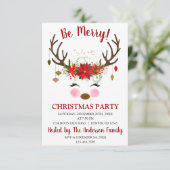 かわいいトナディアクリスマスホリデーディナーパーティー 招待状 (スタンド正面)