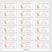 かわいいトナディアクリスマスホリデー住所 シール (シート)