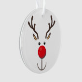 かわいいトナディアルミニマル顔ホワイト オーナメント (正面)