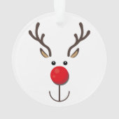 かわいいトナディアルミニマル顔ホワイト オーナメント (裏面)