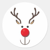 かわいいトナディアルミニマル顔ホワイト ラウンドシール (正面)